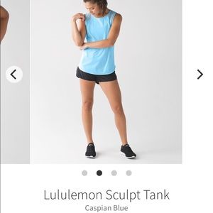 Lululemon Sculpt Tank in Caspian Blue